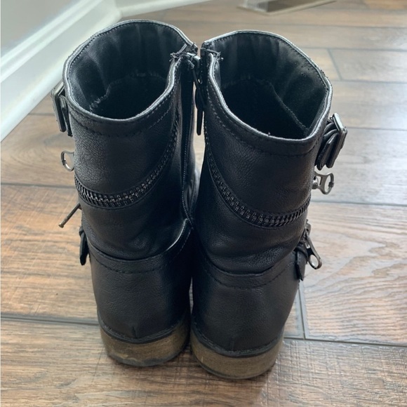 Stevie’s Black Zipper Detail Moto Boots Size 5 - Picture 3 of 9